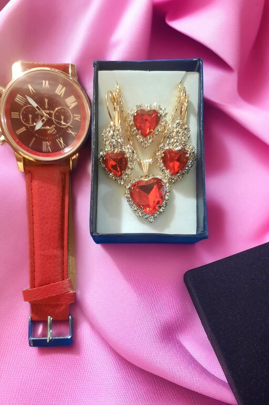 Combo de Reloj y joyeria para mujer